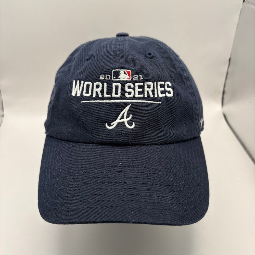 47 Brand‎ Atlanta Braves 2021 World Series Champions Hat Navy Blue OSFA Adjust